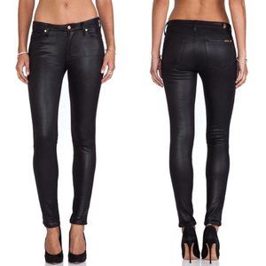 7 For All Mankind Knee Seam Faux Leather Pants